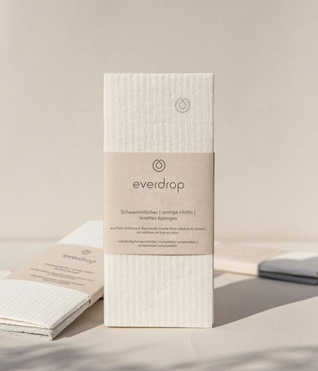 Everdrop compostable sponge cloths