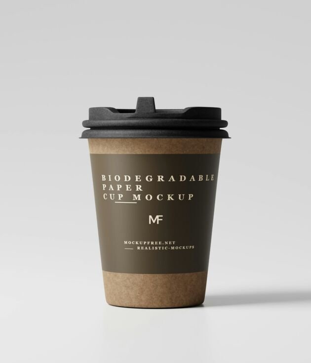 Biodegradable kraft paper takeaway cup