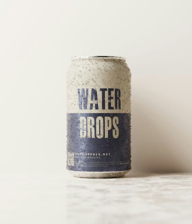 Water Drops sparkling water in can