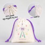 Cloth Bag 10x13 cm - Colored String - Purple (Customizable) - istecanta.com