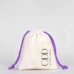 Canvas Bag 10x13 cm - Colored String - Purple (Customizable) - istecanta.com