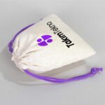 Cloth Bag 10x13 cm - Colored String - Purple (Customizable) - istecanta.com