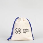 Canvas Bag 10x13 cm - Colored String - Sky Blue (Customizable) - istecanta.com