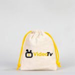 Cloth Bag 10x13 cm - Colored String - Yellow (Customizable) - istecanta.com