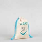 Canvas Bag 10x13 cm - Colored String - Turquoise (Customizable) - istecanta.com