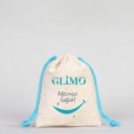 Cotton Bag 10x13 cm - Colored String - Turquoise (Customizable) - istecanta.com