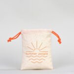 Canvas Bag 10x13 cm - Colored String - Orange (Customizable) - istecanta.com