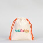 Cotton Bag 10x13 cm - Colored String - Orange (Customizable) - istecanta.com