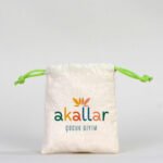 Cotton Bag 10x13 cm - Colored String - Green (Customizable) - istecanta.com