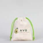 Canvas Bag 10x13 cm - Colored String - Green (Customizable) - istecanta.com