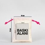Cotton Bag 10x13 cm - Colored String - Fuchsia (Customizable) - istecanta.com