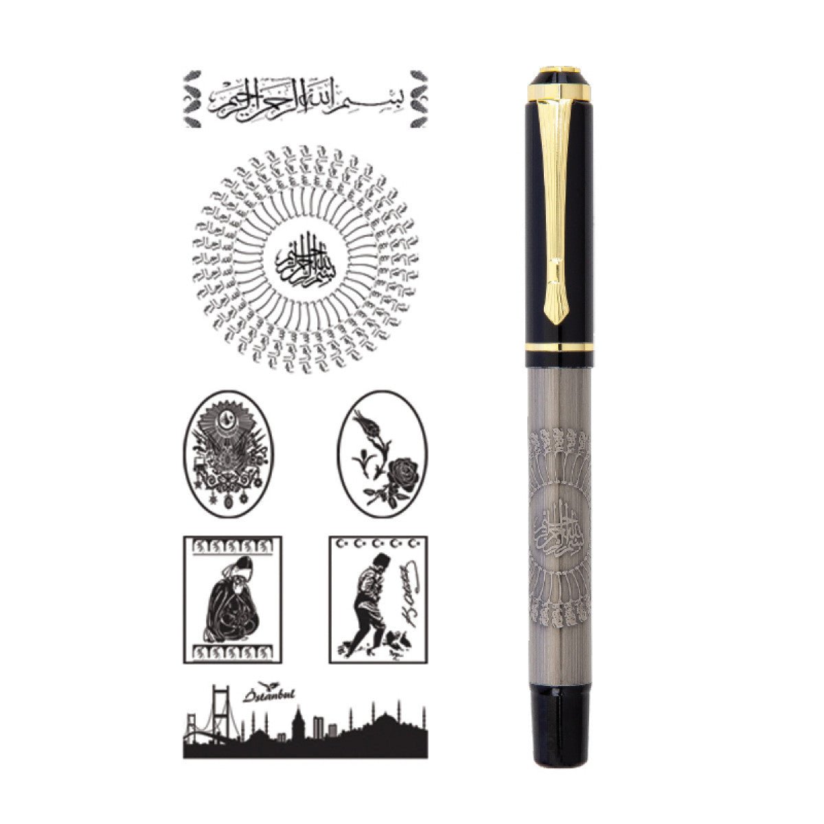 Embossed Metal Roller Pen-661-R - istecanta.com