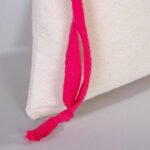 Canvas Bag 15.5x20 cm - Colored String - Fuchsia (Customizable) - istecanta.com