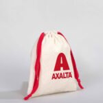 Canvas Bag 15.5x20 cm - Colored String - Red (Customizable) - istecanta.com