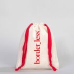 Canvas Bag 15.5x20 cm - Colored String - Red (Customizable) - istecanta.com