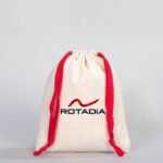 Canvas Bag 15.5x20 cm - Colored String - Red (Customizable) - istecanta.com