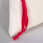 Canvas Bag 15.5x20 cm - Colored String - Red (Customizable) - istecanta.com
