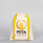 Canvas Bag 15.5x20 cm - Colored String - Yellow (Customizable) - istecanta.com