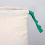 Canvas Bag 15.5x20 cm - Colored String - Green (Customizable) - istecanta.com