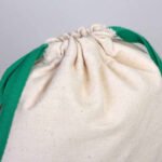 Canvas Bag 15.5x20 cm - Colored String - Green (Customizable) - istecanta.com
