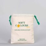 Canvas Bag 15.5x20 cm - Colored String - Green (Customizable) - istecanta.com
