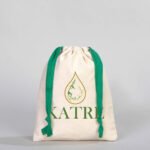 Canvas Bag 15.5x20 cm - Colored String - Green (Customizable) - istecanta.com