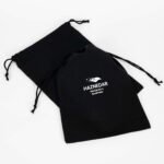Black Cotton Bag 20x30 cm (Customizable) - istecanta.com