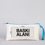 Turquoise Pencil Case with Zipper - Customizable - istecanta.com