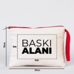 Clutch 21x15 cm Red Zipper (Customizable) - istecanta.com