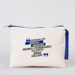 Clutch 21x15 cm Blue Zipper Bag (Customizable) - istecanta.com