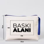 Clutch 21x15 cm Blue Zipper Bag (Customizable) - istecanta.com