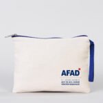 Clutch 21x15 cm Navy Blue Zipper Bag (Customizable) - istecanta.com
