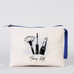 Clutch 21x15 cm Blue Zipper Bag (Customizable) - istecanta.com