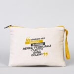 Clutch 21x15 cm Yellow Zipper (Customizable)