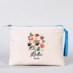 Clutch 21x15 cm Turquoise Zipper (Customizable) - istecanta.com