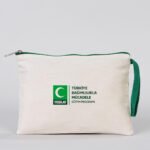 Clutch 21x15 cm Green Zipper (Customizable) - istecanta.com