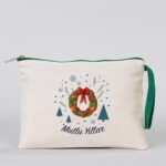 Clutch 21x15 cm Green Zipper (Customizable) - istecanta.com
