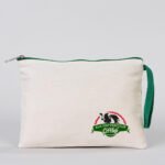 Clutch 21x15 cm Green Zipper (Customizable) - istecanta.com