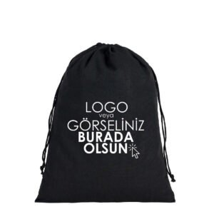 Black Cotton Bag 30x40 cm (Customizable)
