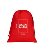 Red Cloth Bag 25x35cm (Customizable) - istecanta.com