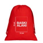 Red Cotton Bag 35x40 cm (Customizable) - istecanta.com