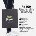 Gabardine Fabric Bag Anthracite 35x40 cm (Customizable) - istecanta.com
