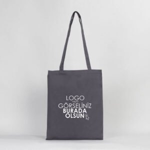 Gabardine Fabric Bag Anthracite 35x40 cm (Customizable)