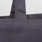 Gabardine Fabric Bag Anthracite 35x40 cm (Customizable) - istecanta.com