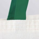 Canvas Bag Green Handle 35x40 cm (Customizable) - istecanta.com