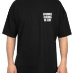 Oversize Bisiklet Yaka Tişört Siyah (Özelleştirilebilir) - istecanta.com