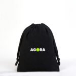 Black Cloth Bag 15.5 x 20 cm (Customizable) - istecanta.com