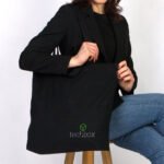 Raw Canvas Shopping - Market Bag Black 48x41x10 cm (Customizable) - istecanta.com