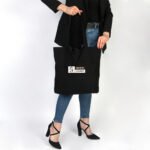 Raw Canvas Shopping - Market Bag Black 48x41x10 cm (Customizable) - istecanta.com