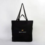 Raw Canvas Shopping - Market Bag Black 48x41x10 cm (Customizable) - istecanta.com